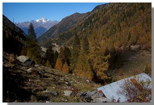 La discesa dal passo di Dordona alla piana dell'alta Val Madre. Foto di M. Dei Cas
