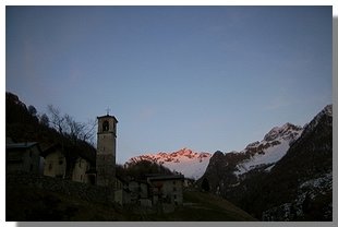 Tramonto a Frasnedo. Foto di M. Dei Cas