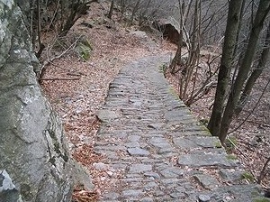 La mulattiera della val Fabiolo. Foto M. Dei Cas