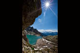 Il bacino artificiale del Truzzo visto dal sentiero per il rifugio (foto R.Moiola) Il bacino artificiale del Truzzo visto dal sentiero per il rifugio (foto R.Moiola)